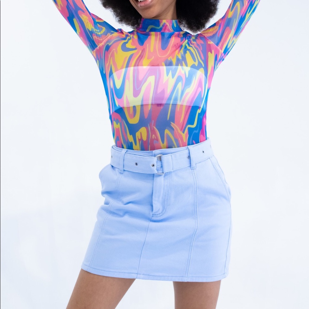 Mesh Rainbow bodysuit